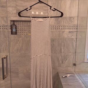 Body Glove Black and White Striped Maxi Dress